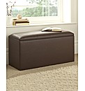 Faux Leather Single Ottoman Box