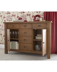 French Farmhouse Oak Large Sideboard