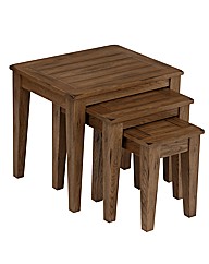 French Farmhouse Oak Nest of Tables