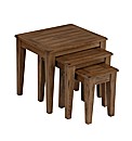 French Farmhouse Oak Nest of Tables