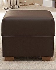 Aurora Faux Leather Footstool