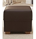 Aurora Faux Leather Footstool
