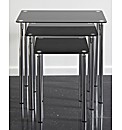 Odyssey Nest Of Tables - Black & Chrome