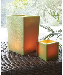 Set 2 Wax Container Cubes Green