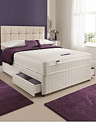 Silentnight Cushtop Memory Sgl Divan 2dr