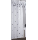 Rose Lined Voile Single Shower Curtain