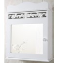 Rose Carved Mirrored Bathroom Cabinet