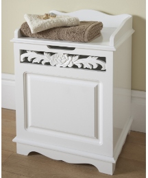 Rose Carved Laundry Hamper