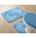 Butterflies Printed Bath Mat Set