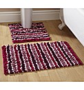 Chenille Stripe Bath Mat Set