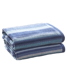 Pair Of Striped Bath Towels