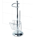 Chrome Toilet Roll Holder with Organiser