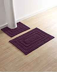 Plain Dye Two Piece Bath Mat Set