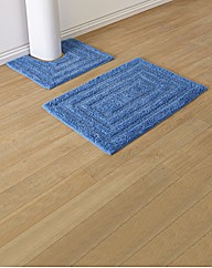 Plain Dye Two Piece Bath Mat Set