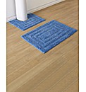 Plain Dye Two Piece Bath Mat Set
