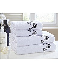 Butterflies Embroidered 4 Pc Towel Bale