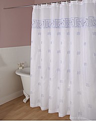 Greek Key Single Shower Curtain