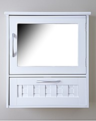 Basket Weave Mirrored Bathroom Cabinet