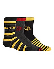 3PK JCB STRIPE SOCKS