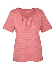 Coral Stripe T-Shirt
