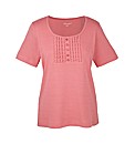 Coral Stripe T-Shirt
