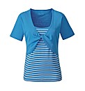 Turquoise Twist Front T-Shirt