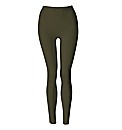 Khaki Leggings Length 28in
