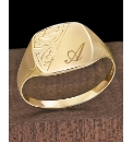 Gents 9ct Gold Personalised Signet Ring