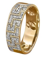 9ct Gold Greek Key Design Ring