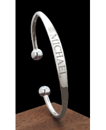 Sterling Silver Solid Torque Bangle