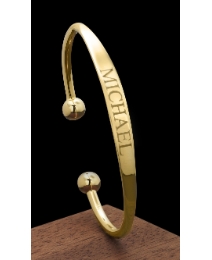 Gold-Plated 1/2oz Solid Torque Bangle