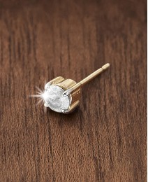 9ct Gold Diamond Solitaire Stud Earring