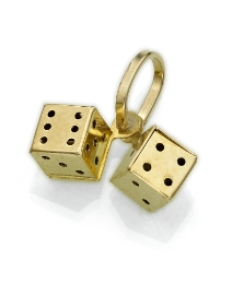9ct Gold Dice Charm