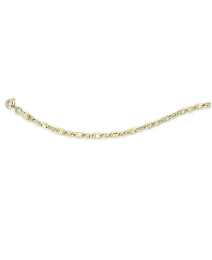 9 Carat Gold Oval Flat Link Bracelet