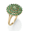 9 Carat Gold Emerald Cluster Ring