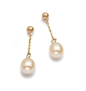 9 Carat Gold Freshwater Pearl Earrings