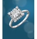 9 Carat White Gold Cubic Zirconia Ring