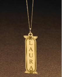 9 Carat Gold Cartouche-Style Pendant