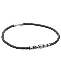 Fred Bennett Leather Necklace with Beads