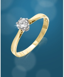 9ct Gold 1/4ct Diamond Solitaire Ring