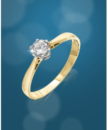 9ct Gold 1/2ct Diamond Solitaire Ring