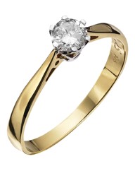 9ct Gold 1/2ct Diamond Solitaire Ring