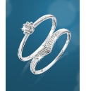 9 Carat White Gold Diamond Ring Set