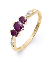 9 Carat Gold Birthstone Ring
