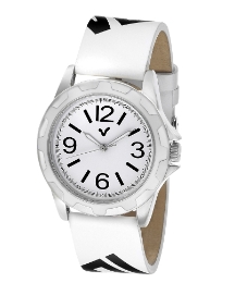 VOI Gents White Strap Watch