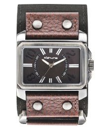 Kahuna Gents Brown Strap Cuff Watch