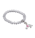Beaded Charm Carrier Stretch Bracelet