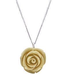 Sterling Silver Rose-Shaped Pendant