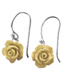Sterling Silver Rose-Shaped Earrings
