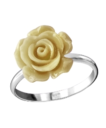 Sterling Silver Rose-Shaped Ring